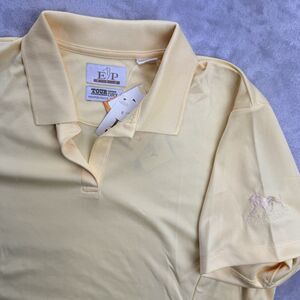 EP Pro Polo Shirt XL Yellow MGM GRAND Tour Dry Performance Golf Resort NWT